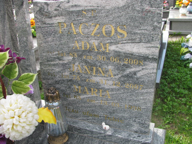 Adam Paczos 1925 Biłgoraj - Grobonet - Wyszukiwarka osób pochowanych