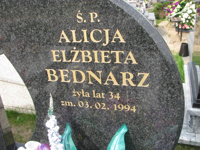 Alicja Bednarz 1960 Biłgoraj - Grobonet - Wyszukiwarka osób pochowanych