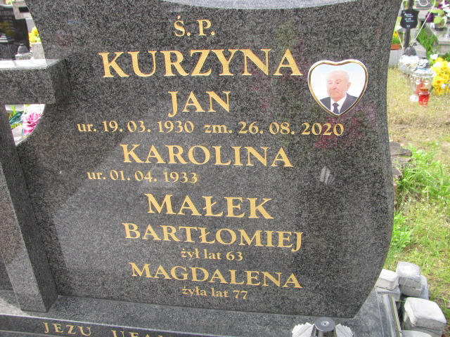 Karolina Kurzyna 1933 Biłgoraj - Grobonet - Wyszukiwarka osób pochowanych