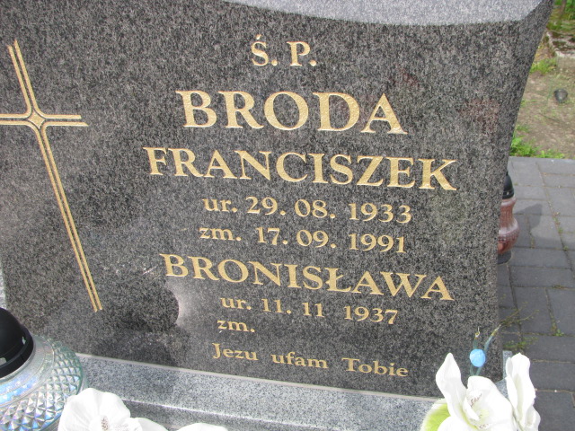 Franciszek Broda 1933 Biłgoraj - Grobonet - Wyszukiwarka osób pochowanych