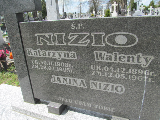 Katarzyna Nizio 1908 Biłgoraj - Grobonet - Wyszukiwarka osób pochowanych