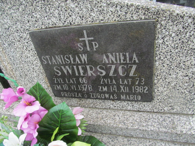 Aniela Świerszcz 1909 Biłgoraj - Grobonet - Wyszukiwarka osób pochowanych